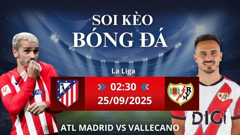 Soi kèo Atletico Madrid vs Rayo Vallecano